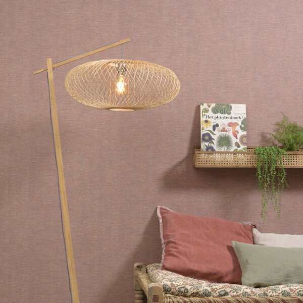 Good & Mojo GOOD MOJO lampă cu arc Cango mare, naturală, înălțime 176 cm, Lemn, Camera de zi / sufragerie, Bamboo, Design
