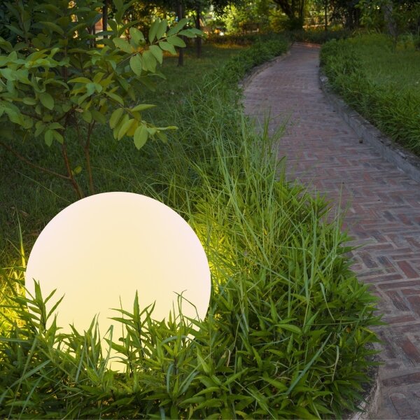Lampă solară LED RGBW BALL 30 cm, 3,2V 500 mAh, IP65 + telecomandă