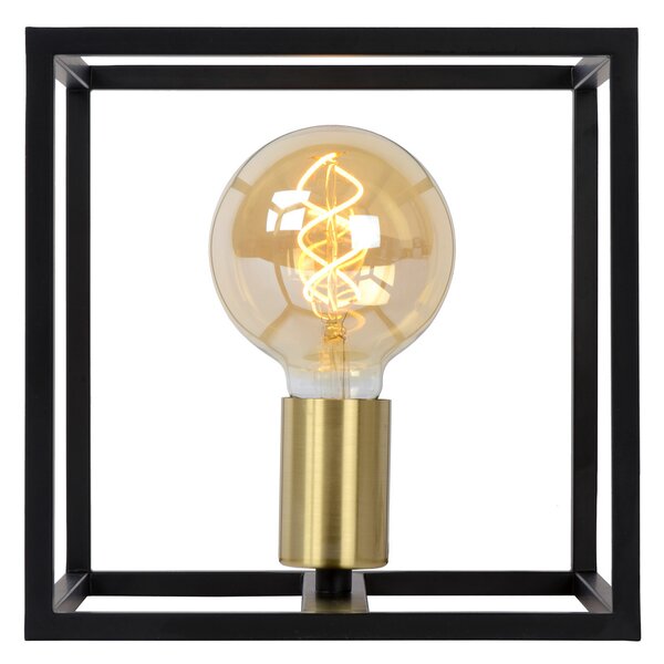 Lucide Lampa de masă Ruben, negru, înălțime 22 cm, metal, Negru, Camera de zi / sufragerie, Metal, Modern