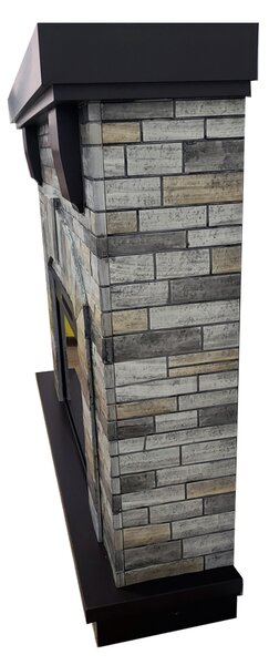 Semineu electric 3D ElectricSun GREYSTONE, cu sunet, 3 culori, Wi-Fi cu APP internet, L115xH102cm