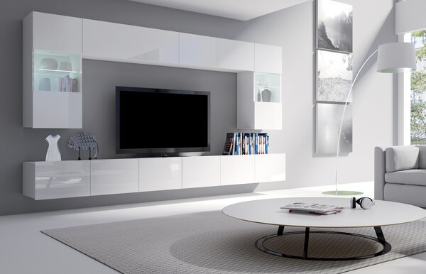 Mobilier living Calabria C1 (Alb) (fără iluminat). 1051586