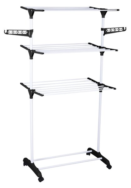 Uscător vertical pentru rufe cu loc pentru umerașe, 160 cm, ALTO
