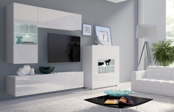 Mobilier living Calabria C3 (Alb) (fără iluminat). 1051594
