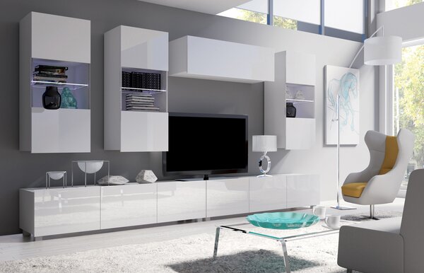 Mobilier living Calabria C5 (Alb) (fără iluminat). 1051604