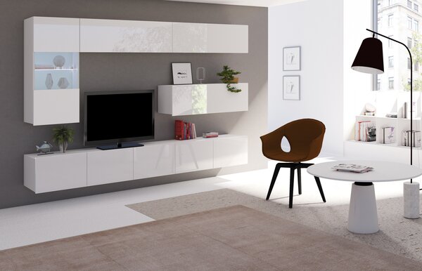 Mobilier living Calabria C4 (Alb) (fără iluminat). 1051599