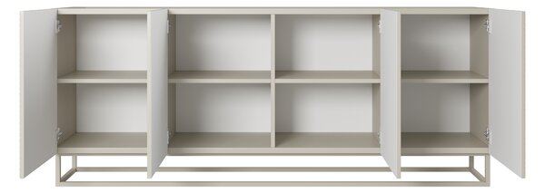 Comodă Asha 200 cm cu patru uși - casmir / cadru casmir