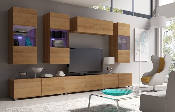 Mobilier living Calabria C11 (Stejar auriu) (fără iluminat). 1051636