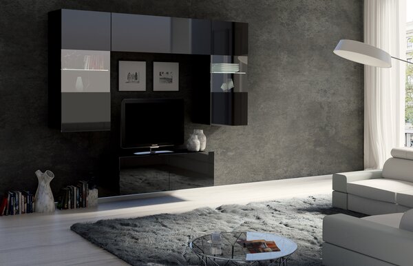 Mobilier living Calabria C10 (Negru) (fără iluminat). 1051630