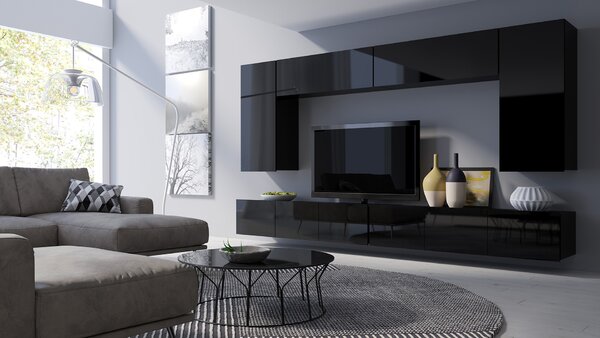 Mobilier living Calabria C13 (Negru) (fără iluminat). 1051645