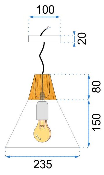 Lampa DE TAVAN SCANDI C negru