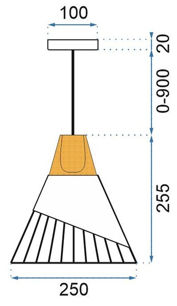 Lampa DE TAVAN SUSPENDABILA stil scandinav Metal APP223-1CP