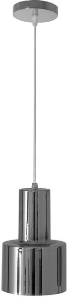 Lampă de tavan modernă din metal cromat argintiu