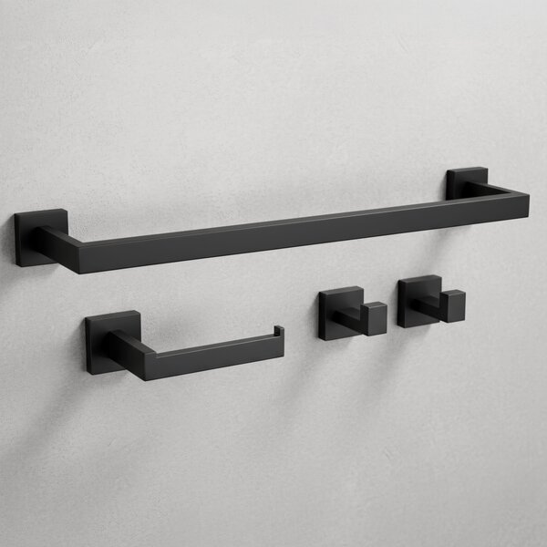 Set accesorii pentru baie Rio Black 4 piese