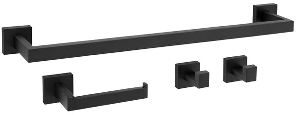 Set accesorii pentru baie Rio Black 4 piese