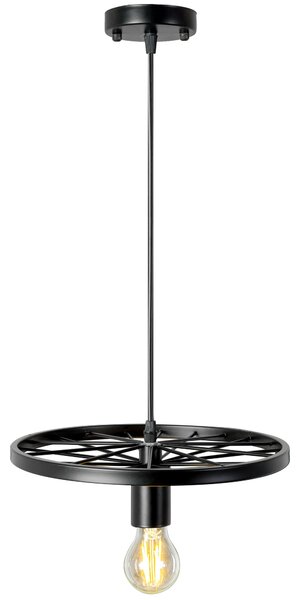 Toolight Toollight - Plafoniera suspendata retro rotunda 1xE27 APP212-1CP, negru, OSW-08001