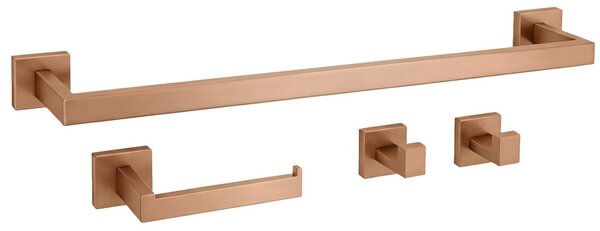Set accesorii pentru baie Rio Brush Copper 4 piese