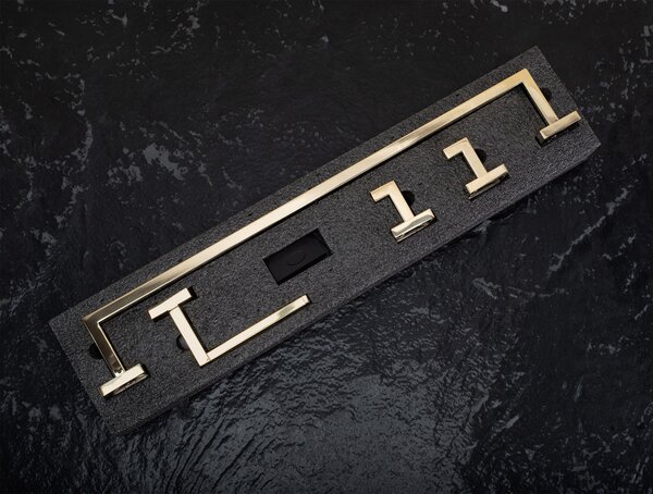 Set accesorii pentru baie Rio Gold 4 piese