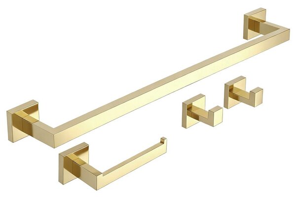 Set accesorii pentru baie Rio Gold 4 piese