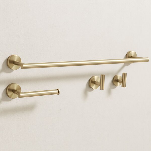 Set accesorii pentru baie Ari Brush Gold 4 piese