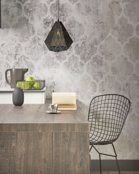 LAMPA TRIANGULARĂ GEOMETRICĂ NEAGRA APP252-1CP