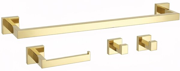 Set accesorii pentru baie Rio Gold 4 piese