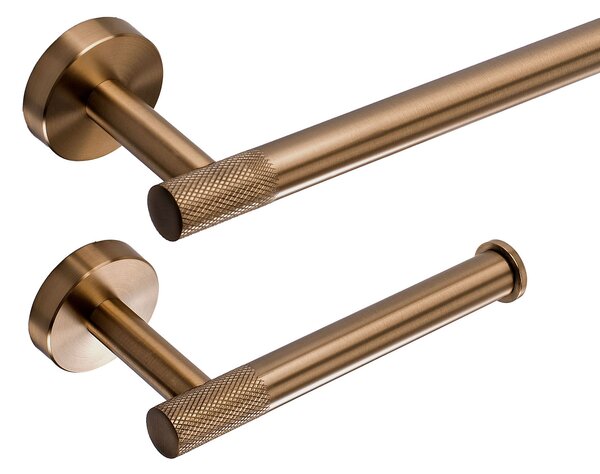 Set accesorii pentru baie GRID Brush Copper 4 piese