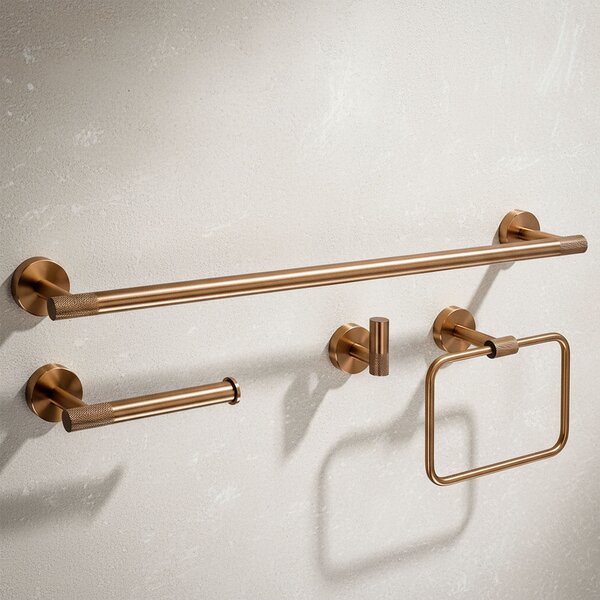 Set accesorii pentru baie GRID Brush Copper 4 piese