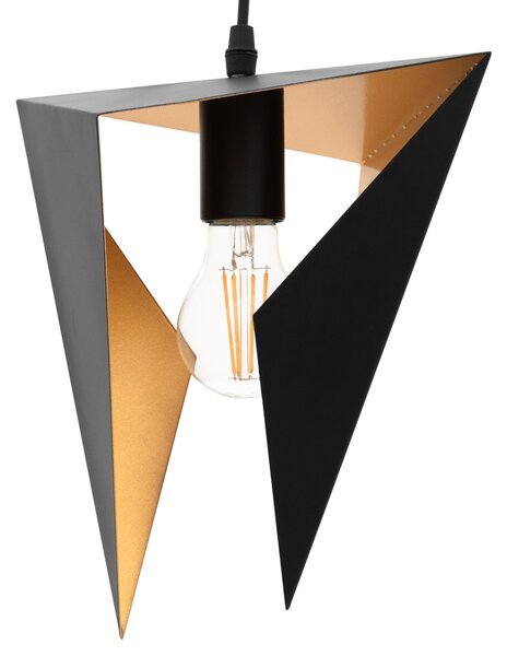 LAMPĂ GEOMETRICĂ DE PLAFON TRIANGULARĂ NEAGRA APP253-1CP