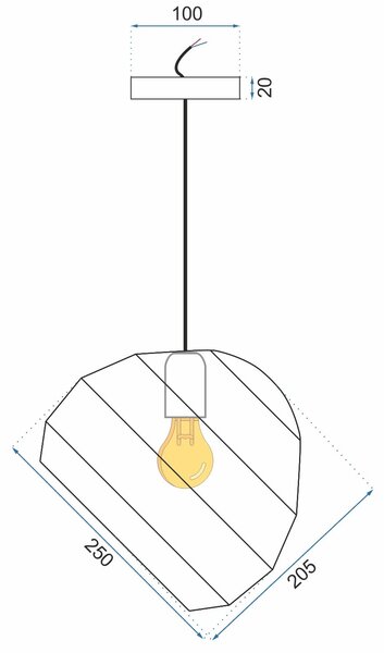 Lampa DE TAVAN SUSPENDABILA Sfera APP382-1CP