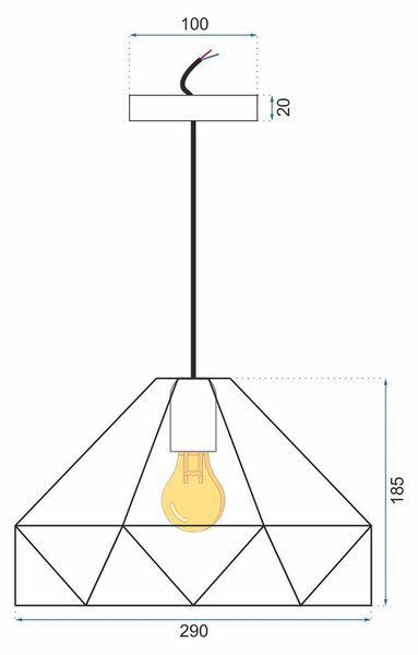 LUSTRA DE TAVAN SUSPENDABILA APP236-1CP