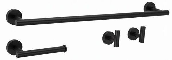 Set accesorii pentru baie Ari Black 4 piese
