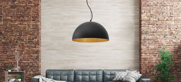 Lampă de tavan suspendată neagra 50cm APP379-1CP
