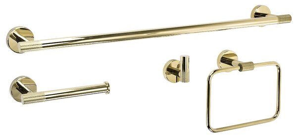 Set accesorii pentru baie GRID Gold 4 piese
