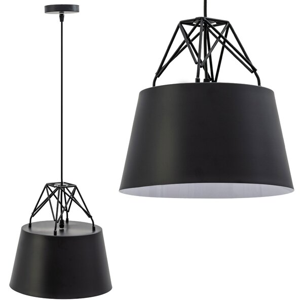 Lampă suspendată din tavan de metal negru APP422-1CP