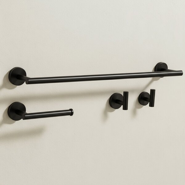 Set accesorii pentru baie Ari Black 4 piese