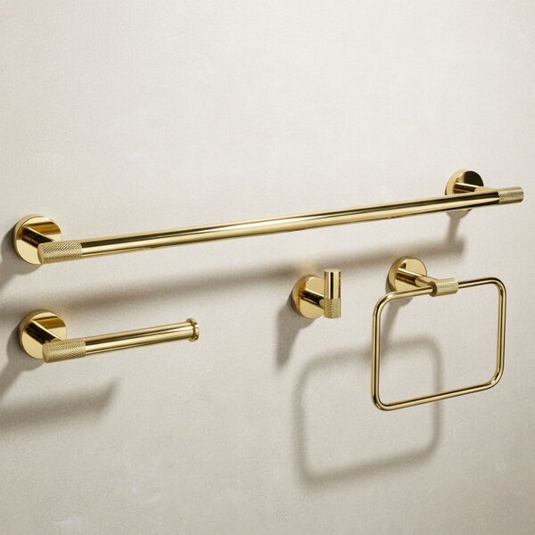Set accesorii pentru baie GRID Gold 4 piese