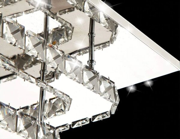 Toolight Toollight - Plafoniera LED din cristal 8W pătrat 30x30cm APP409-C, lumină caldă 3000K, OSW-65007