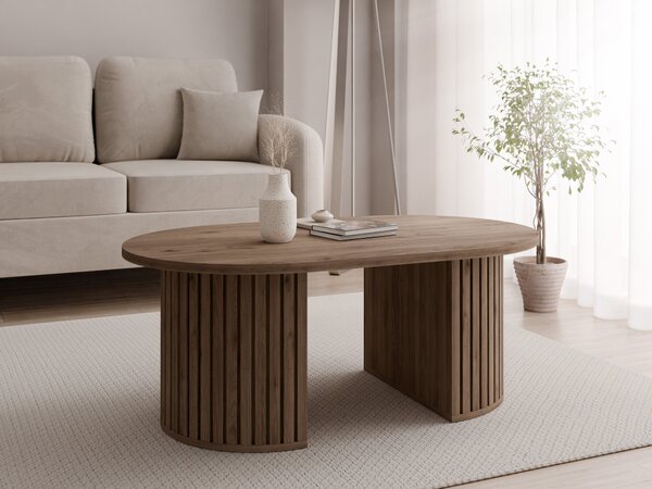 Măsuță de cafea Comfivo Ulma, Nuc, PAL laminat, MDF, 43x65x110cm, 23 kg
