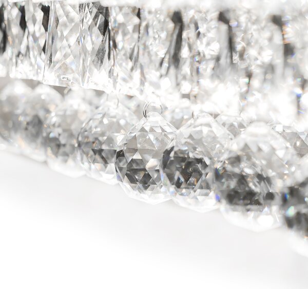Lampă de tavan suspendată cristal LED 102W telecomandă APP417-CP