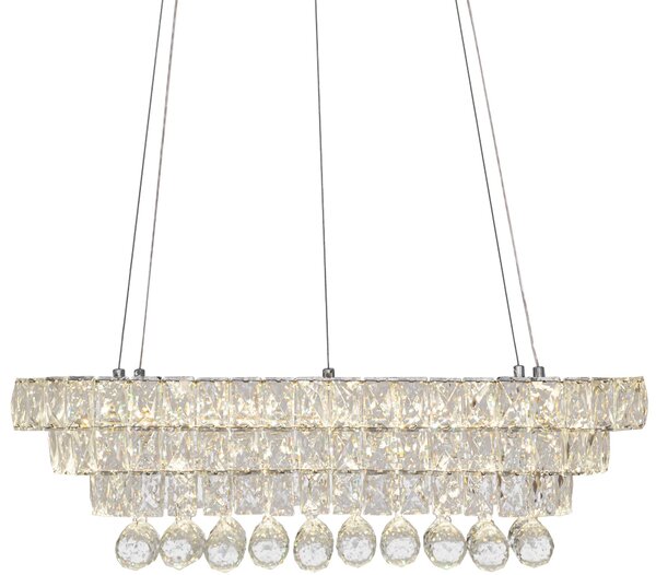 Lampă de tavan suspendată cristal LED 102W telecomandă APP417-CP