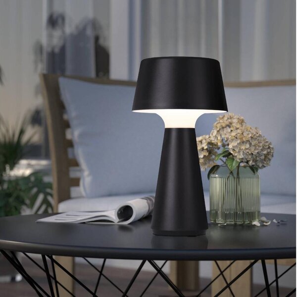 Eglo SCORRANO 75796-LED Lampă de masă reîncărcabilă pentru exterior LED/3W/230V 2000mAh IP44, negru
