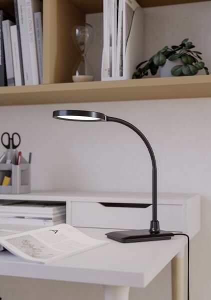 Eglo 902175 - Lampă de masă LED cu dimmer LAURO, 5,5W, 230V, 2700/4000/6500K, negru
