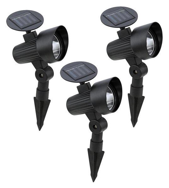Eglo 48504 - Set 3x lămpi solare LED GIONATA LED/200 mAh IP44 negru