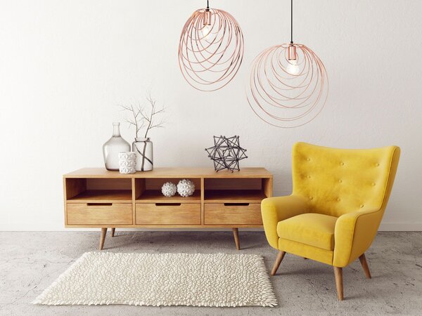 LAMPA GEOMETRICA ROSE GOLD APP427-1CP