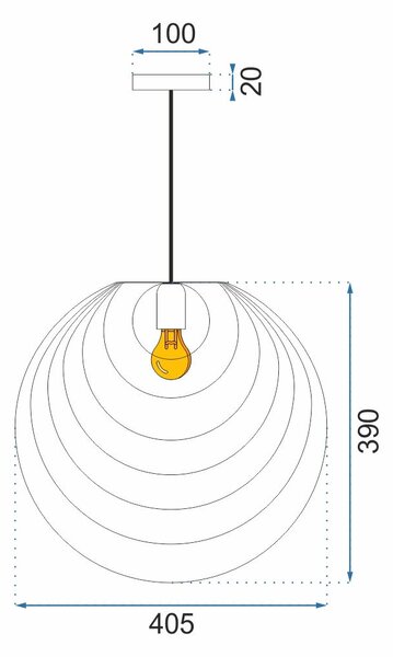 LAMPA GEOMETRICA ROSE GOLD APP427-1CP
