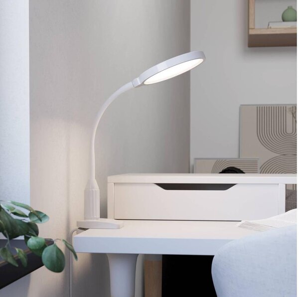 Eglo 902177 - Lampă LED LAURO, dimabilă, cu clemă, 5,5W, 230V, 2700/4000/6500K, albă