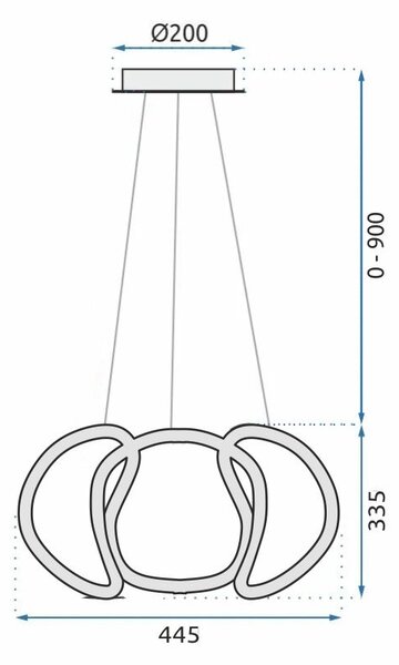 Lampa APP386-CP Gold