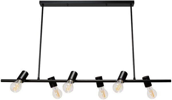 Lampă de tavan din metal, negru industrial APP480-6CP