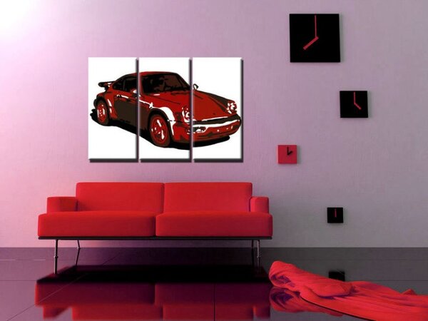 În stoc Tabluri POP Art pictate manual PORSCHE 911 3 piese por2