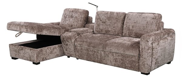 Colțar Extensibil Cremona KF7864-24, Maro Stânga